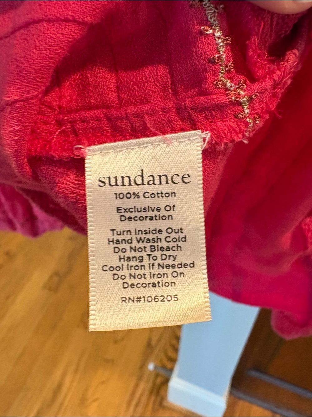 Sundance Hot Pink Embroidered Tunic Top - Picture 6 of 6